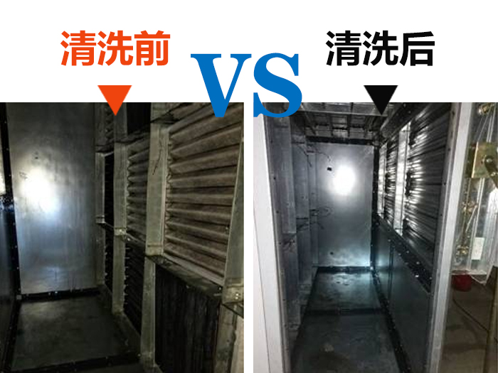 中陽(yáng)空調(diào)機(jī)組清洗前后